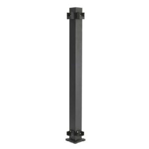 Trex Signature® Railing - Charcoal Black Aluminum Corner Post with Premounted Brackets