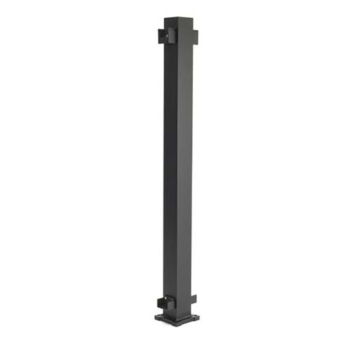 Trex Signature® Railing - Charcoal Black Aluminum Line Post with Premounted Brackets