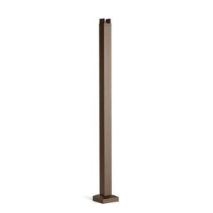 Trex Signature® Railing - Bronze Aluminum Crossover Horizontal Post With Skirt and Pre-Mounted Crossover Bracket